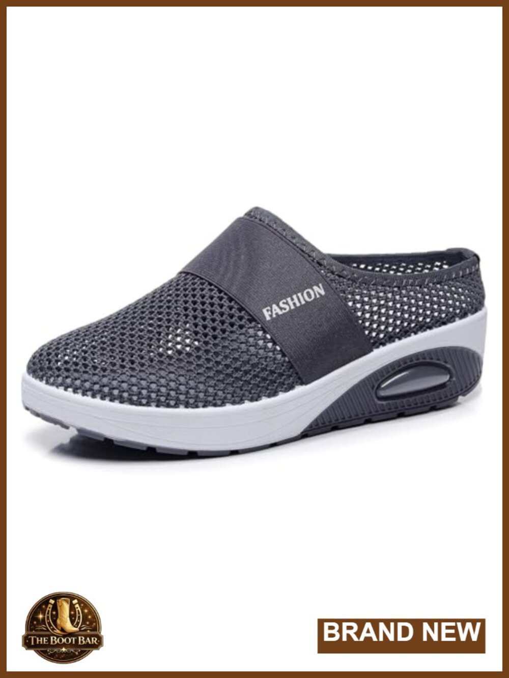 Women's Mesh Slip-On Platform Mules Wedge Clogs Breathable Comfort Shoes